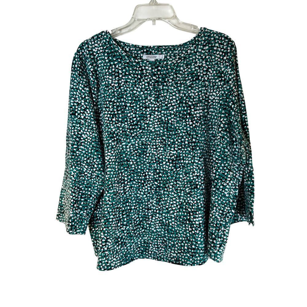 CHICO’S Women’s Patterned Top / Size: 3XL